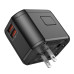 Універсальний зарядний пристрій HOCO AC15 Walker three-port PD20W(1C2A) universal conversion charger Black