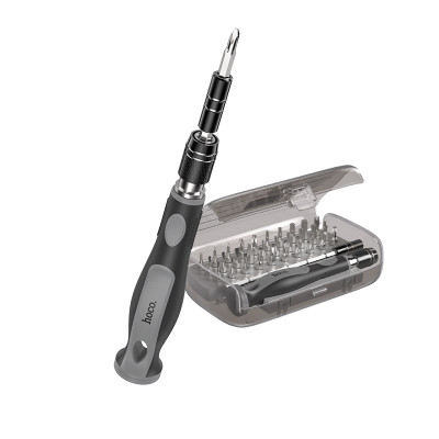 Набір викруток HOCO UT10 32-in-1 screwdriver set gray and black Набір викруток HOCO UT10 32-in-1 screwdriver set gray and black
