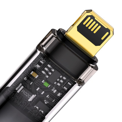 Кабель Baseus Explorer Series Auto Power-Off Fast Charging Data Cable USB to IP 2.4A 2m Black