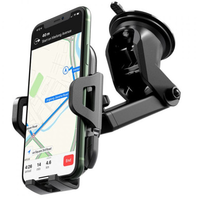 Автодержатель для телефона HOCO CA76 Touareg one-touch center console car holder Black