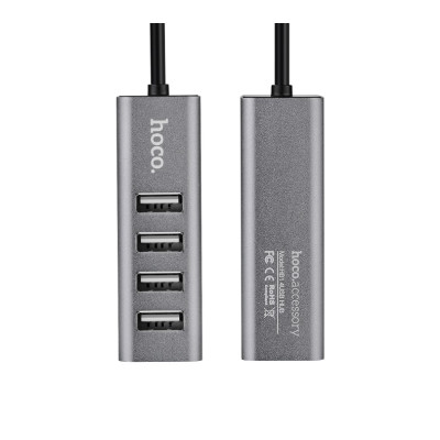 USB-хаб HOCO HB1 4USB Line machine Tarnish