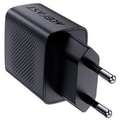 Мережевий зарядний пристрій з кабелем ACEFAST A82 PD20W GaN single USB-C charger set (P5) (EU) Black