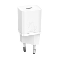 Мережевий зарядний пристрій Baseus Super Si Quick Charger 1C 20W EU White