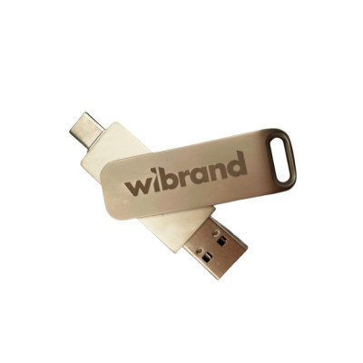 Портативний SSD Wibrand Wolf 512GB USB 3.2 Gen.2 Type-C/Type-A Read/Write 1000MB/s Silver