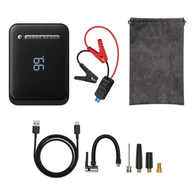 Автомобільний пуско-зарядний пристрій з насосом Baseus Super Energy 2-in-1 Jump Starter(1000A)Black Автомобільний пуско-зарядний пристрій з насосом Baseus Super Energy 2-in-1 Jump Starter(1000A)Black