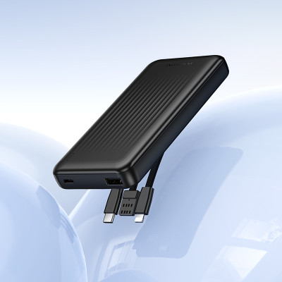 Зовнішній акумулятор BOROFONE BJ79 Clever power bank with 3 cables(10000mAh) Black Зовнішній акумулятор BOROFONE BJ79 Clever power bank with 3 cables(10000mAh) Black