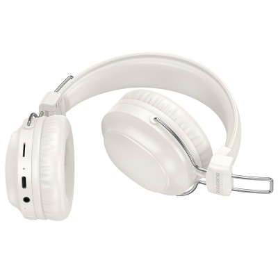 Бездротові накладні навушники BOROFONE BO33 Melody BT headphones Milky White