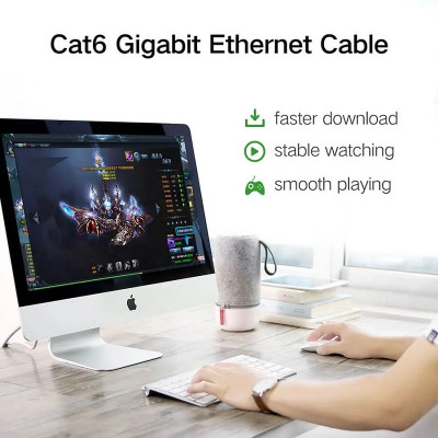 Мережевий кабель UGREEN NW102 Cat 6 U/UTP Lan Flat Cable 5m (Black)(UGR-50176) Мережевий кабель UGREEN NW102 Cat 6 U/UTP Lan Flat Cable 5m (Black)(UGR-50176)