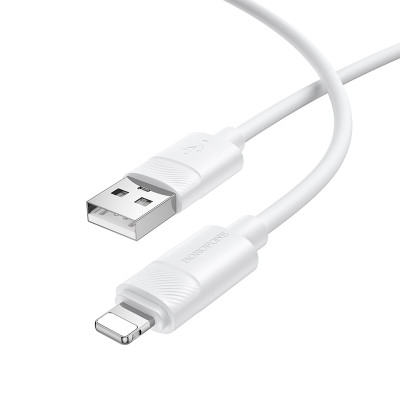Кабель BOROFONE BX123 Leya silicone charging data cable iP White Кабель BOROFONE BX123 Leya silicone charging data cable iP White