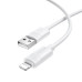 Кабель BOROFONE BX123 Leya silicone charging data cable iP White