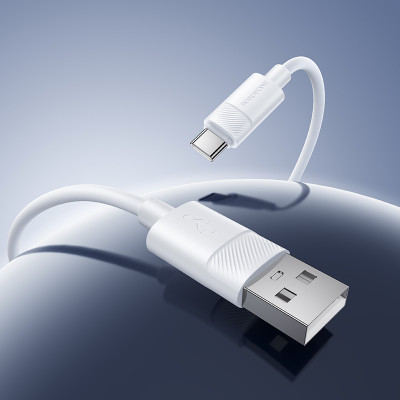 Кабель BOROFONE BX123 Leya silicone charging data cable Type-C White Кабель BOROFONE BX123 Leya silicone charging data cable Type-C White