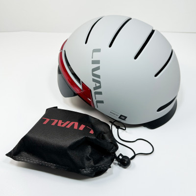 Захисний шолом Livall BH51M NSO (L) Sandstone Grey (57-61см), акустика JBL, мікрофон, сигнали поворотів та стопів, додаток, пульт BR80, застібка, BT