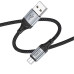 Кабель HOCO X102 USB to Micro 2.4A, 1m, nylon, aluminum connectors, Black Кабель HOCO X102 USB to Micro 2.4A, 1m, nylon, aluminum connectors, Black