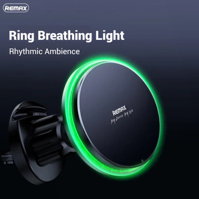 Автотримач для телефона з БЗП REMAX MagSafe Magnetic 15W Wireless Charging Car Mount RM-C01 Black Автотримач для телефона з БЗП REMAX MagSafe Magnetic 15W Wireless Charging Car Mount RM-C01 Black