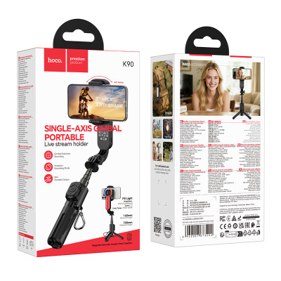 Селфі-трипод HOCO K90 Feliz single-axis live broadcast holder Black