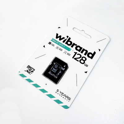 Карта пам'яті microSDXC (UHS-1) Wibrand 128Gb class 10 (adapter SD)