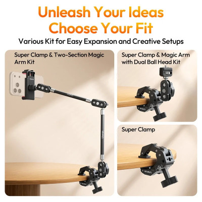 Штатив-тримач Ulanzi CO78 Magic Arm Kit(Super Clamp & Two-Section Magic Arm Kit) Штатив-тримач Ulanzi CO78 Magic Arm Kit(Super Clamp & Two-Section Magic Arm Kit)