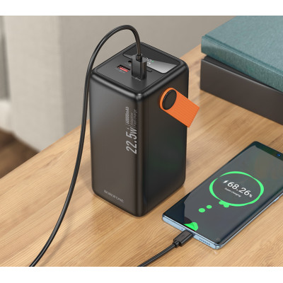 Зовнішній акумулятор BOROFONE BJ66B Magnifico 22.5W+PD20W fully compatible power bank (60000mAh) Black