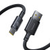 Кабель Baseus New Braided Fast Charging Cable USB-A to USB-C 100W/7.5W 1m Cosmic Black
