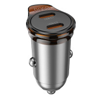 Автомобільний зарядний пристрій HOCO NZ16B Rigorous PD45W(2C) car charger Metal Grey Автомобільний зарядний пристрій HOCO NZ16B Rigorous PD45W(2C) car charger Metal Grey