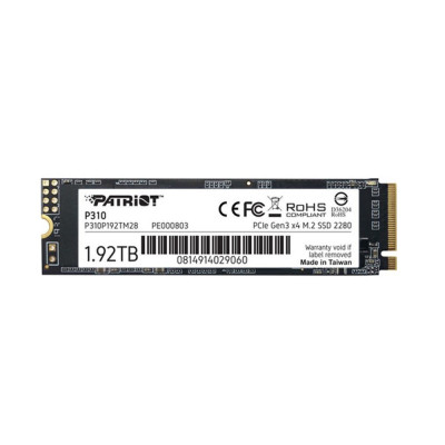 Накопичувач SSD M.2 Patriot P310 1920GB NVMe 2280 PCIe 3.0x4 3D NAND TLC