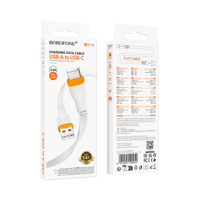 Кабель BOROFONE BX118 Esplendido charging data cable Type-C White
