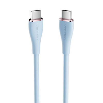 Кабель Vention USB 2.0 C Male to C Male 5A Cable 1.5M Light Blue Silicone Type (TAWSG)
