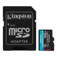 Карта пам'яті microSDXC (UHS-1 U3) Kingston Canvas Go! Plus 256Gb class 10 A2 V30 (R200MB/s, W-160MB/s) (adapter SD)