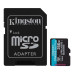 Карта пам'яті microSDXC (UHS-1 U3) Kingston Canvas Go! Plus 256Gb class 10 A2 V30 (R200MB/s, W-160MB/s) (adapter SD)