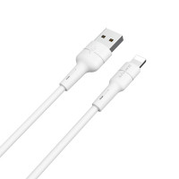 Кабель BOROFONE BX30 USB to iP 2.4A, 1m, silicone, TPE connectors, White Кабель BOROFONE BX30 USB to iP 2.4A, 1m, silicone, TPE connectors, White
