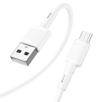 Кабель HOCO X83 USB to Micro 2.4A, 1m, PVC, PVC connectors, White Кабель HOCO X83 USB to Micro 2.4A, 1m, PVC, PVC connectors, White