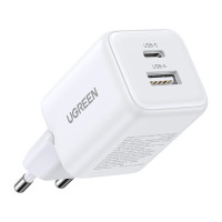 Мережевий зарядний пристрій UGREEN X514 20W 2-Port GaN Fast Charger EU White Мережевий зарядний пристрій UGREEN X514 20W 2-Port GaN Fast Charger EU White