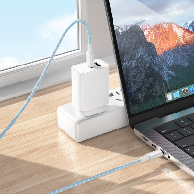 Кабель BOROFONE BX117 Source 60W charging data cable C to C White Кабель BOROFONE BX117 Source 60W charging data cable C to C White