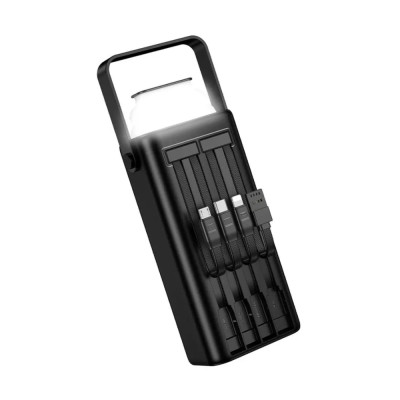 Зовнішній акумулятор BOROFONE BJ65 High 22.5W+PD20W+four-cables power bank(30000mAh) Black