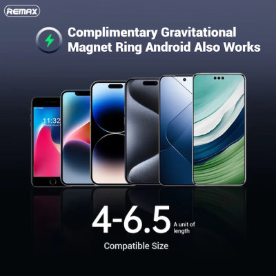 Автотримач для телефона з БЗП REMAX MagSafe Magnetic 15W Wireless Charging Car Mount RM-C01 Black Автотримач для телефона з БЗП REMAX MagSafe Magnetic 15W Wireless Charging Car Mount RM-C01 Black