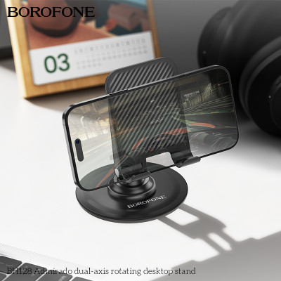 Тримач для телефона BOROFONE BH128 Admirado dual-axis rotating desktop stand Black Тримач для телефона BOROFONE BH128 Admirado dual-axis rotating desktop stand Black
