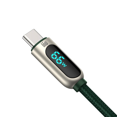 Кабель Baseus Display Fast Charging Data Cable USB to Type-C 66W 2m Green