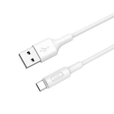 Кабель HOCO X25 USB to Type-C 2A, 1m, PVC, PVC connectors, White Кабель HOCO X25 USB to Type-C 2A, 1m, PVC, PVC connectors, White
