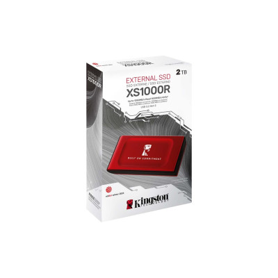 Портативний SSD Kingston XS1000R BOC 2TB USB 3.2 Gen2 Type-C 3D NAND Red