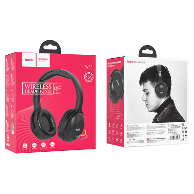 Бездротові накладні навушники HOCO W33 Art sount BT headset Black