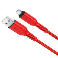 Кабель HOCO X59 USB to Micro 2.4A, 1m, nylon, TPE connectors, Red Кабель HOCO X59 USB to Micro 2.4A, 1m, nylon, TPE connectors, Red