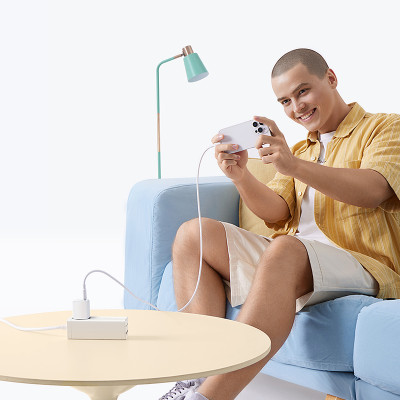 Мережевий зарядний пристрій Baseus PicoGo GaN Fast Charger 1C 45W EU Moon White