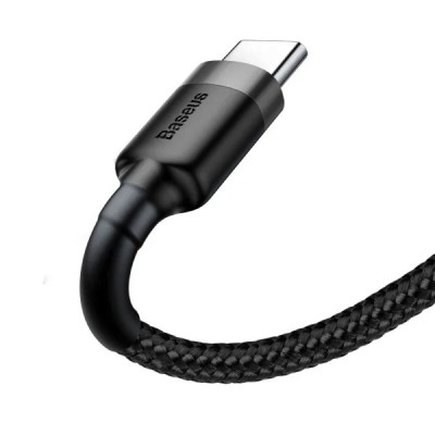 Кабель Baseus Cafule Cable USB For Type-C 3A 1m Gray+Black Кабель Baseus Cafule Cable USB For Type-C 3A 1m Gray+Black
