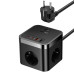 Мережевий зарядний пристрій Baseus PowerCombo Cube Power Strip 3AC+2U+2C 30W 1.5m EU Cluster Black