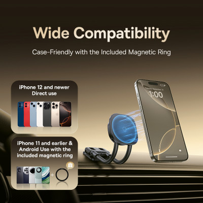 Автотримач для телефона Baseus PrimeTrip C03s Magnetic Car Mount (Stick-on Type, Cosmic Black)