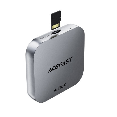Адаптер ACEFAST QC2 AI Box CarPlay wireless adapter for car Metal Gray