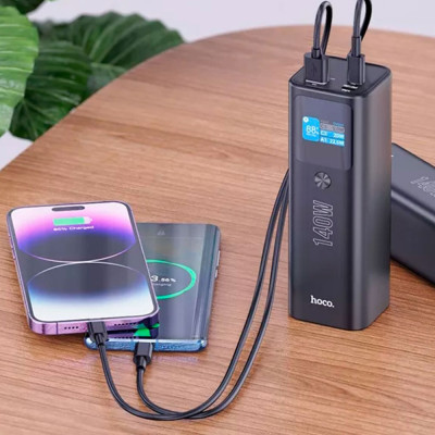 Зовнішній акумулятор HOCO Q17 Electric PD140W power bank(25000mAh) Black