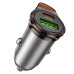 Автомобільний зарядний пристрій HOCO NZ16A Rigorous 43W dual port PD25W+QC3.0 car charger Metal Grey Автомобільний зарядний пристрій HOCO NZ16A Rigorous 43W dual port PD25W+QC3.0 car charger Metal Grey