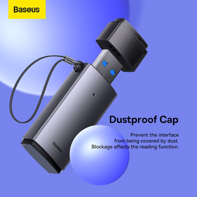 Кардридер Baseus Lite Series USB-A to SD/TF Card Reader Grey Кардридер Baseus Lite Series USB-A to SD/TF Card Reader Grey