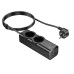 Мережевий подовжувач HOCO NS10 Wisdom 2-position (PD67W/3C1A) desktop socket (EU/GER) Black Мережевий подовжувач HOCO NS10 Wisdom 2-position (PD67W/3C1A) desktop socket (EU/GER) Black